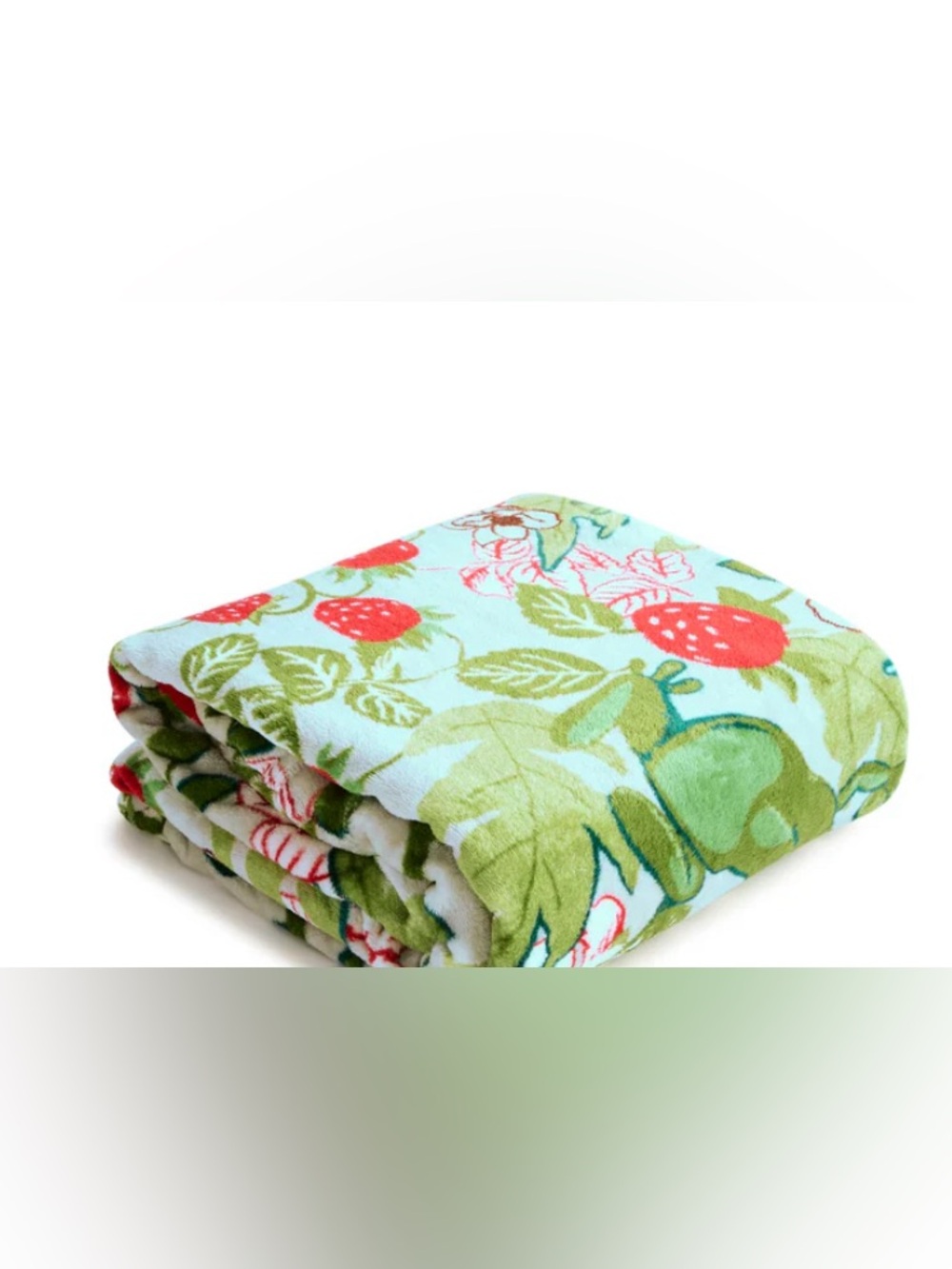 Vera Bradley Throw Blanket 50 x 80 Frogberry Garden Blue New NWT Cozy - Picture 3 of 5